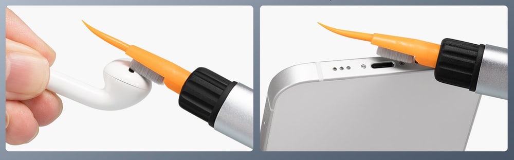 Pinsel und Karbonkopf für die Optik