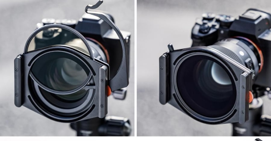 K&F Concept X-PRO Rechteckfilterhalter mit integriertem 95-mm-CPL-Filter und 4 Adapterringen