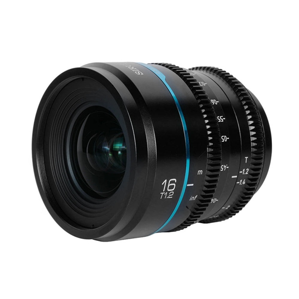 Sirui Nightwalker 16 mm T1,2 S35 manuelles Cine-Objektiv (L-Mount, Schwarz) – Aus der Hand und auf dem Gimbal