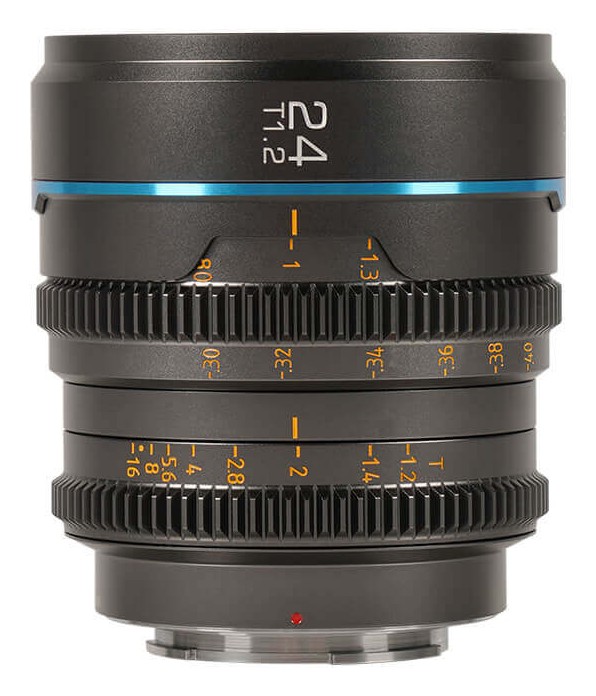 Sirui Nightwalker 24 mm T1,2 S35 manuelles Cine-Objektiv (MFT, Metallgrau)
