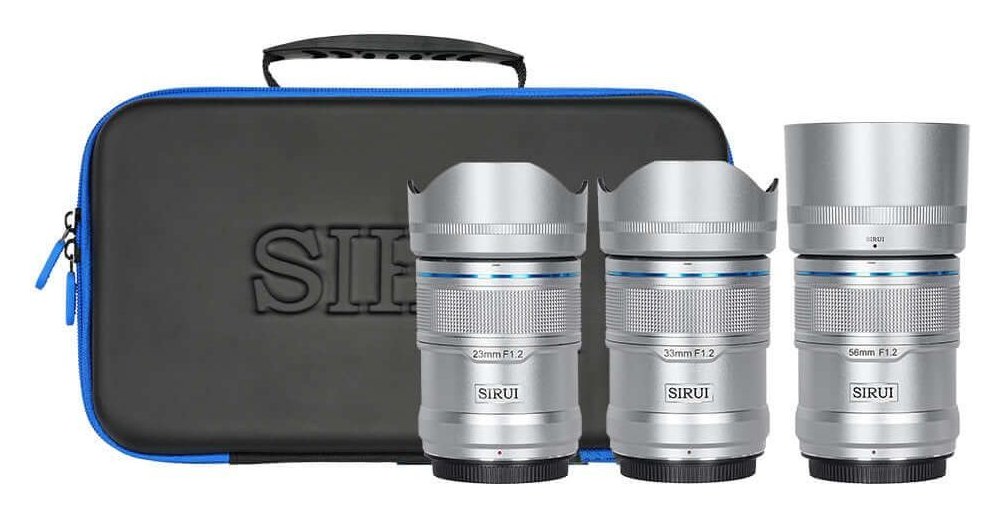 Sirui Sniper 23/33/56mm F1,2 APS-C AF 3er-Objektivset, Fuji X, Silber