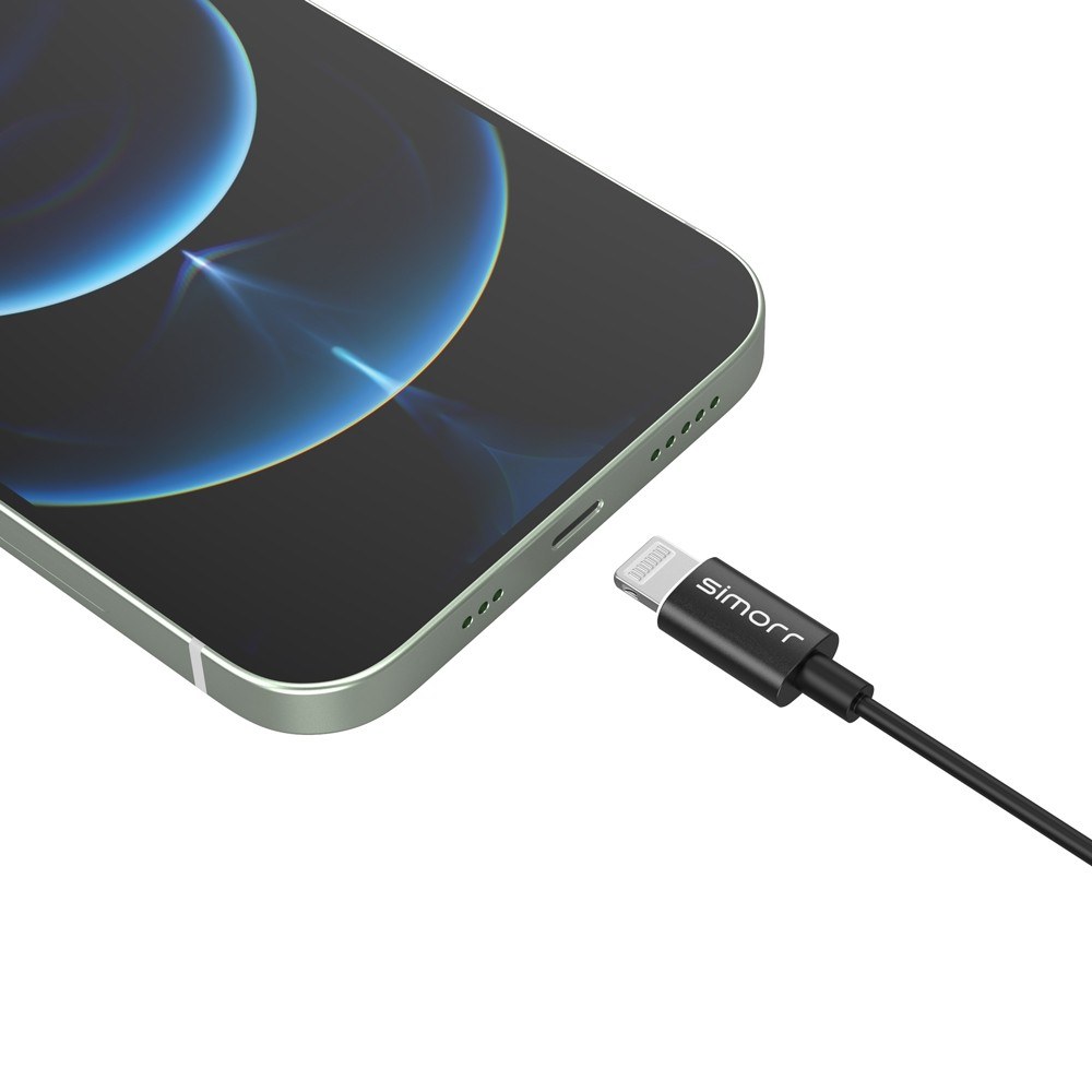Simorr Wave L3 Lavalier Microphone for Lightning Devices (Black)