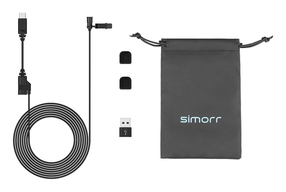 Simorr Wave L2 Lavalier Microphone for USB Type-C Devices (Black)