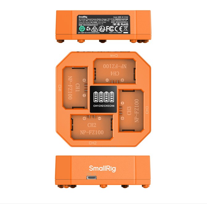 NP-FZ100 4-Channel Camera Battery Charger