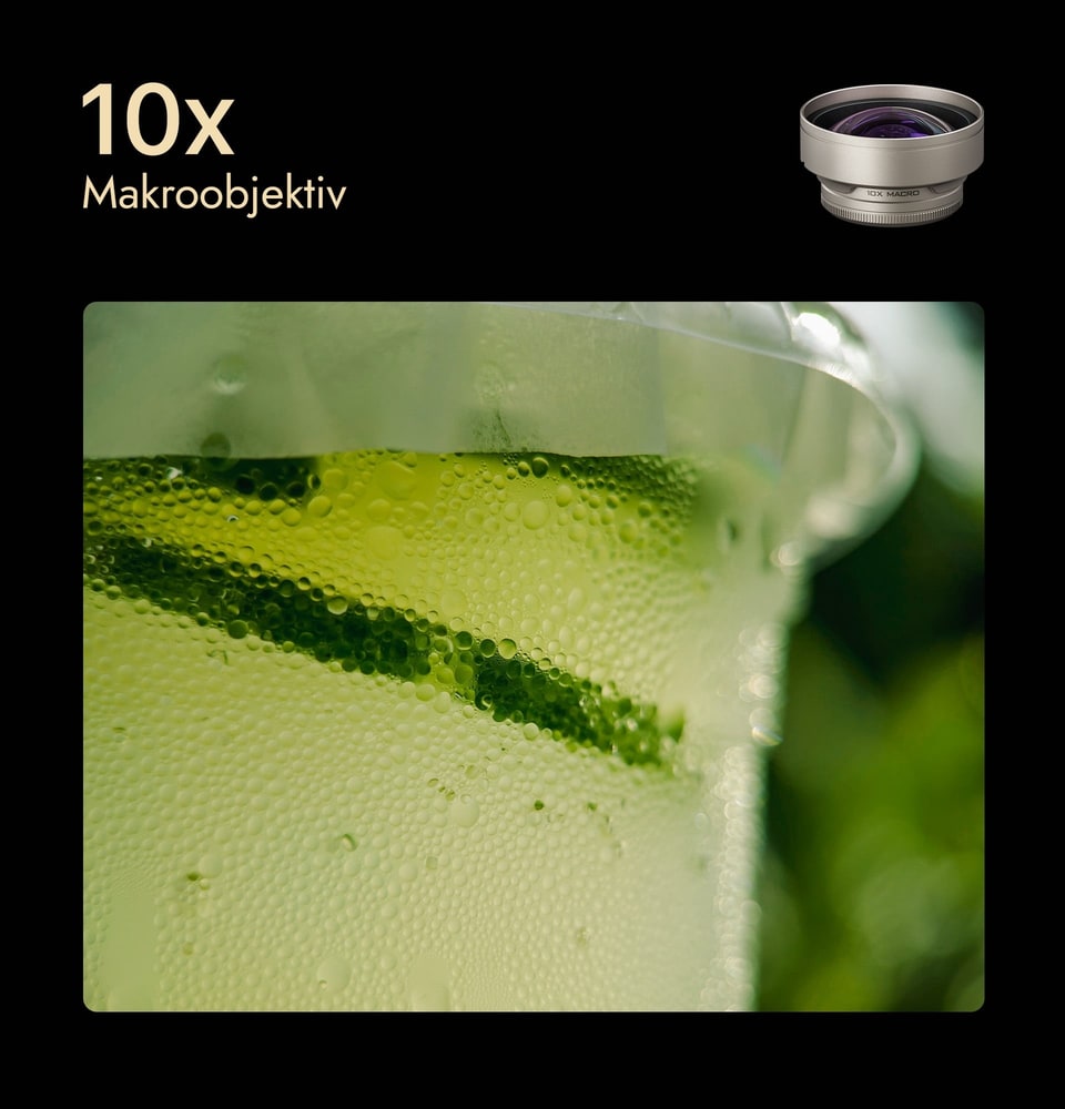10× Vergrößerung mit sauberer Detailzeichnung