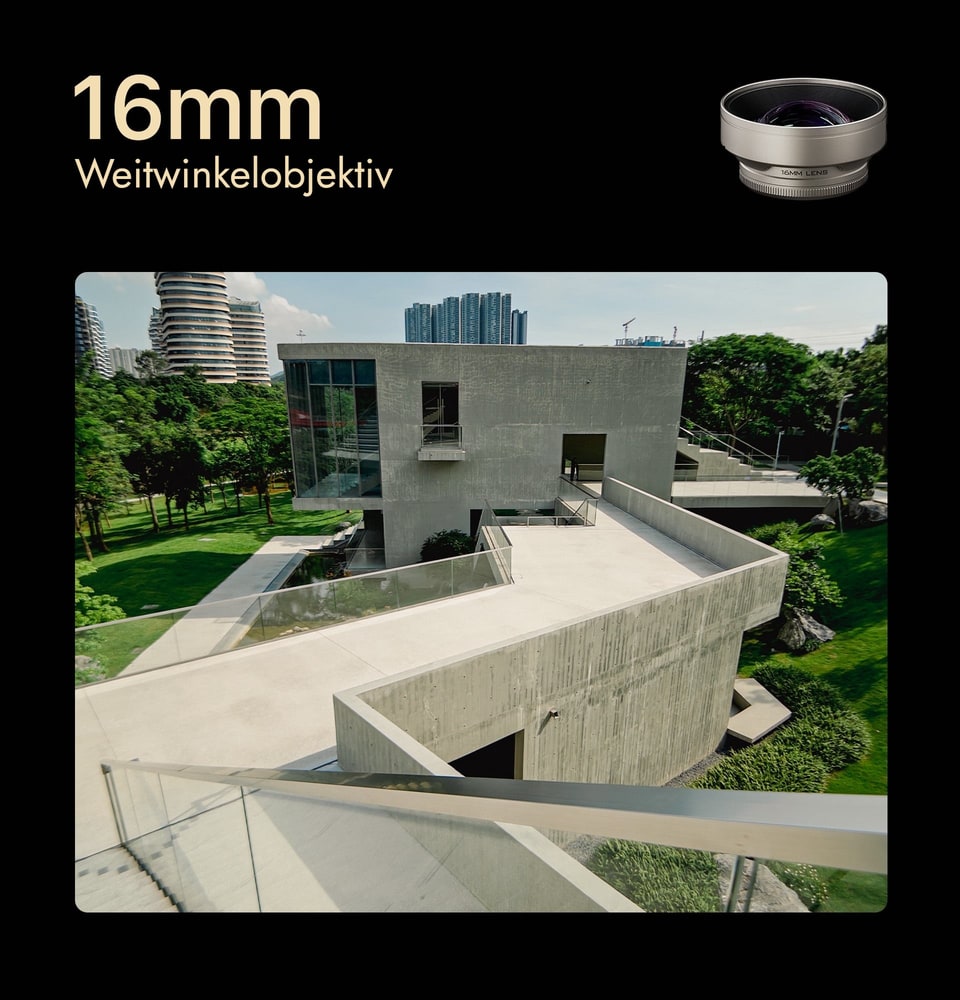 Weiterer Bildwinkel ohne Umschalten auf 0,5×