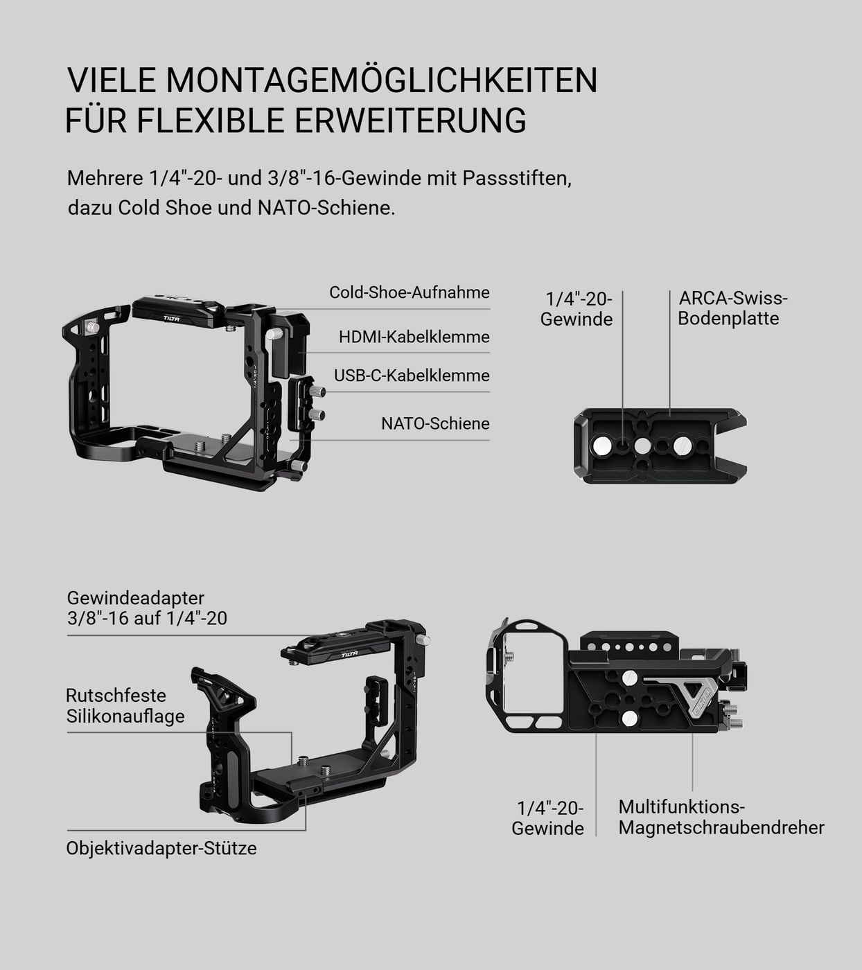 Montagepunkte für Erweiterungen