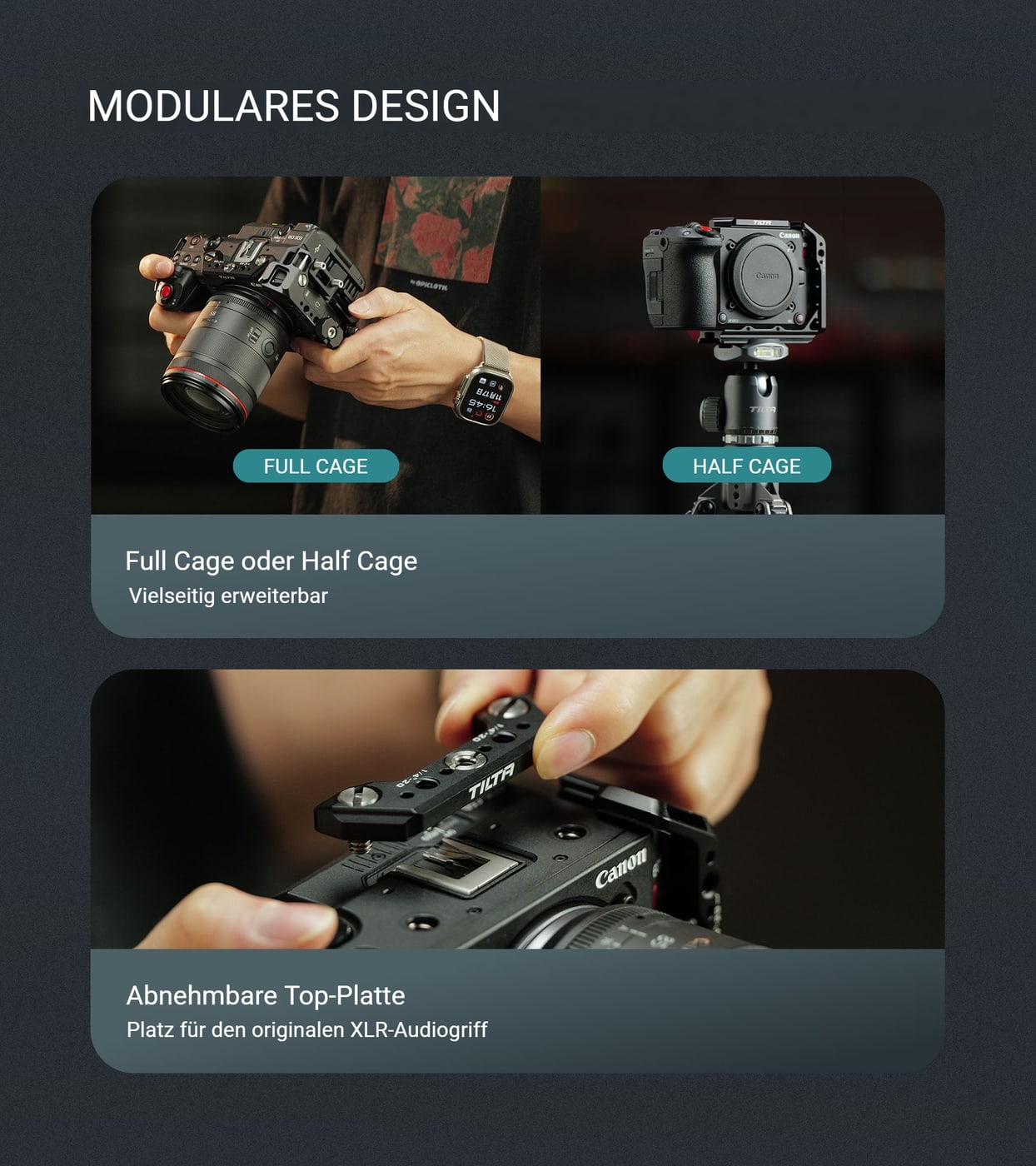Modulares Design: Full Cage oder Half Cage
