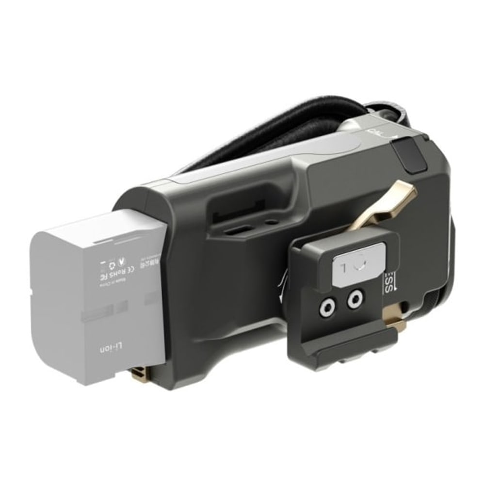 Sony-F570-Akku als Stromquelle des ganzen Aufbaus