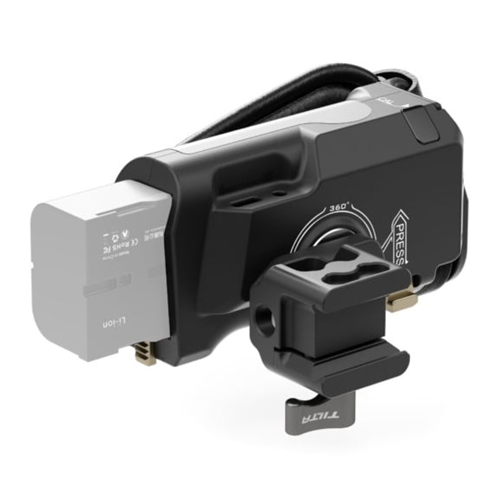 Sony-F570-Akku als Stromquelle des ganzen Aufbaus