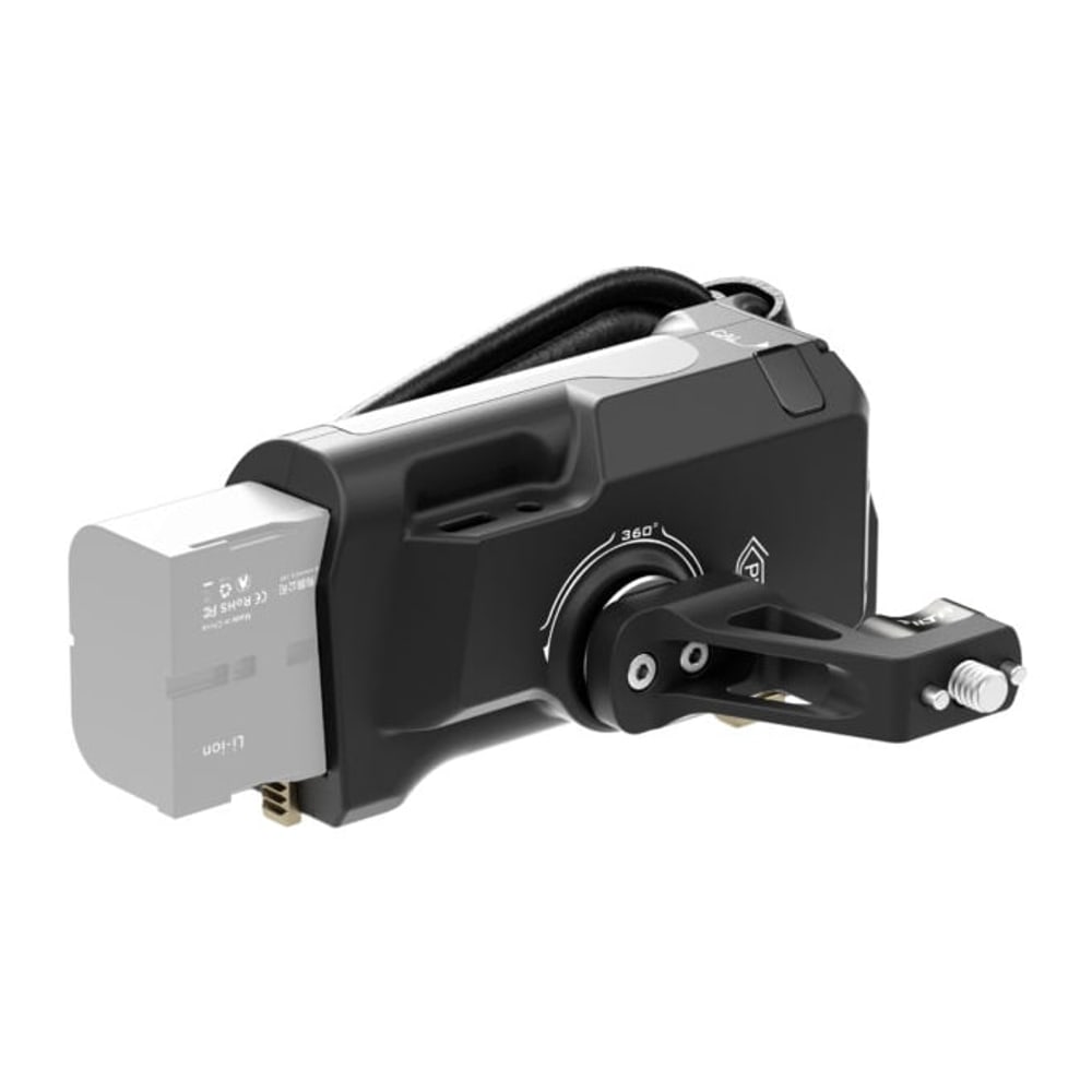 Sony-F570-Akku als Stromquelle des ganzen Aufbaus