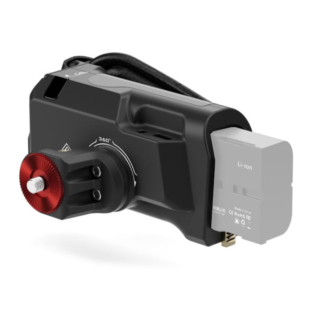 Sony-F570-Akku als Stromquelle des ganzen Aufbaus