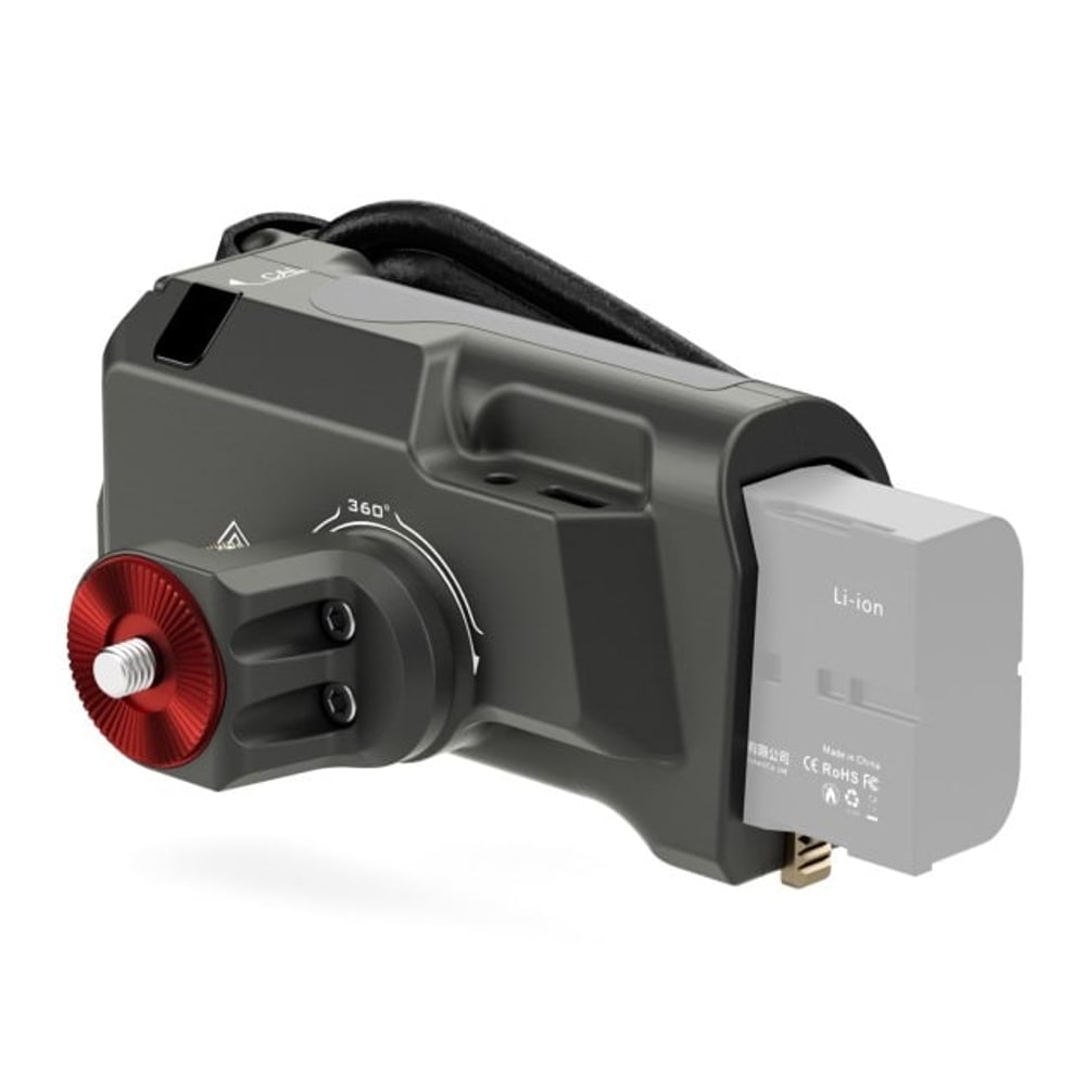 Sony-F570-Akku als Stromquelle des ganzen Aufbaus