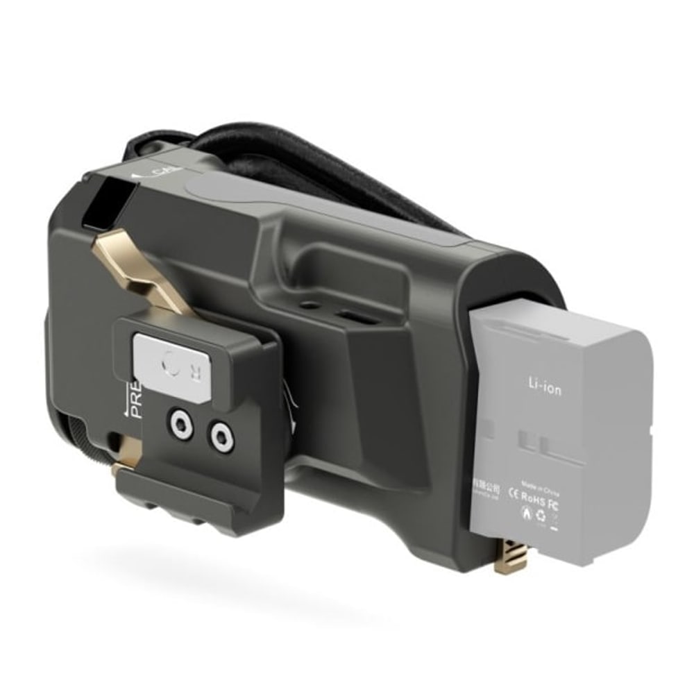 Sony-F570-Akku als Stromquelle des ganzen Aufbaus