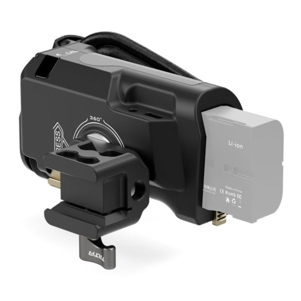 Sony-F570-Akku als Stromquelle des ganzen Aufbaus