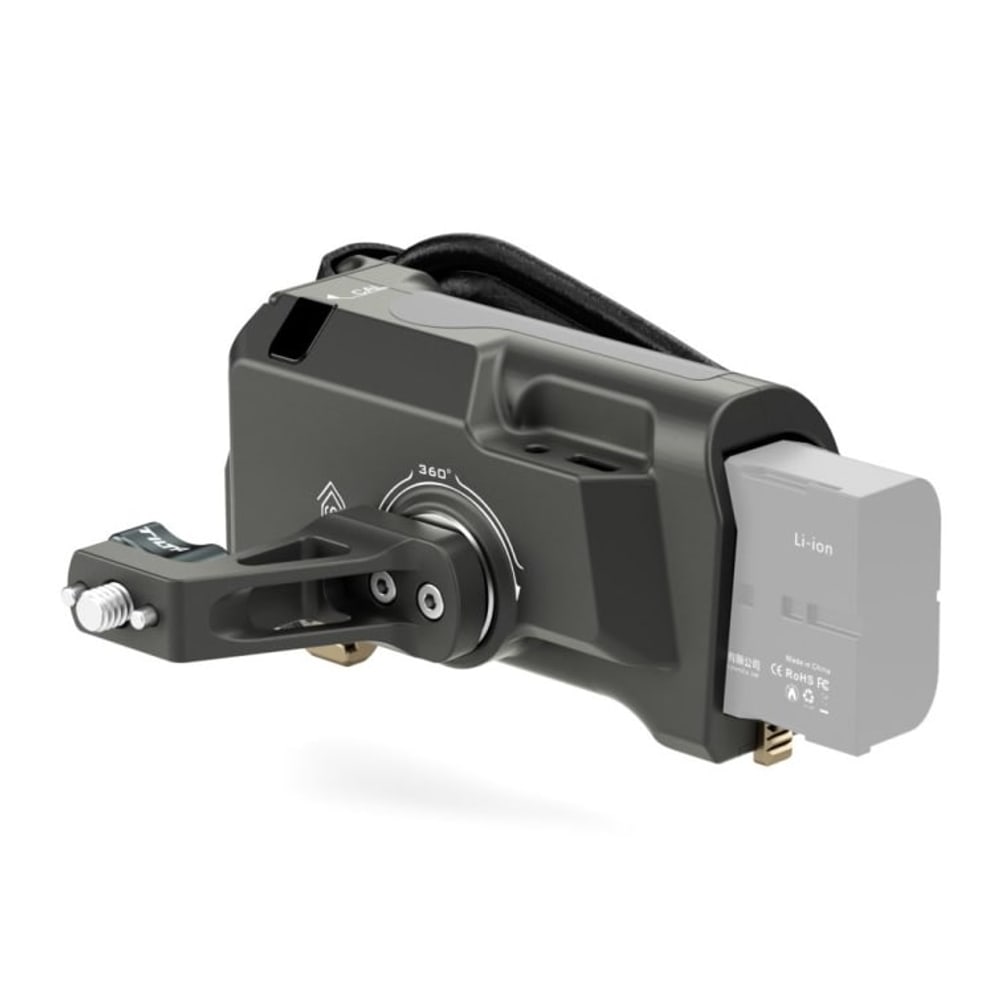 Sony-F570-Akku als Stromquelle des ganzen Aufbaus