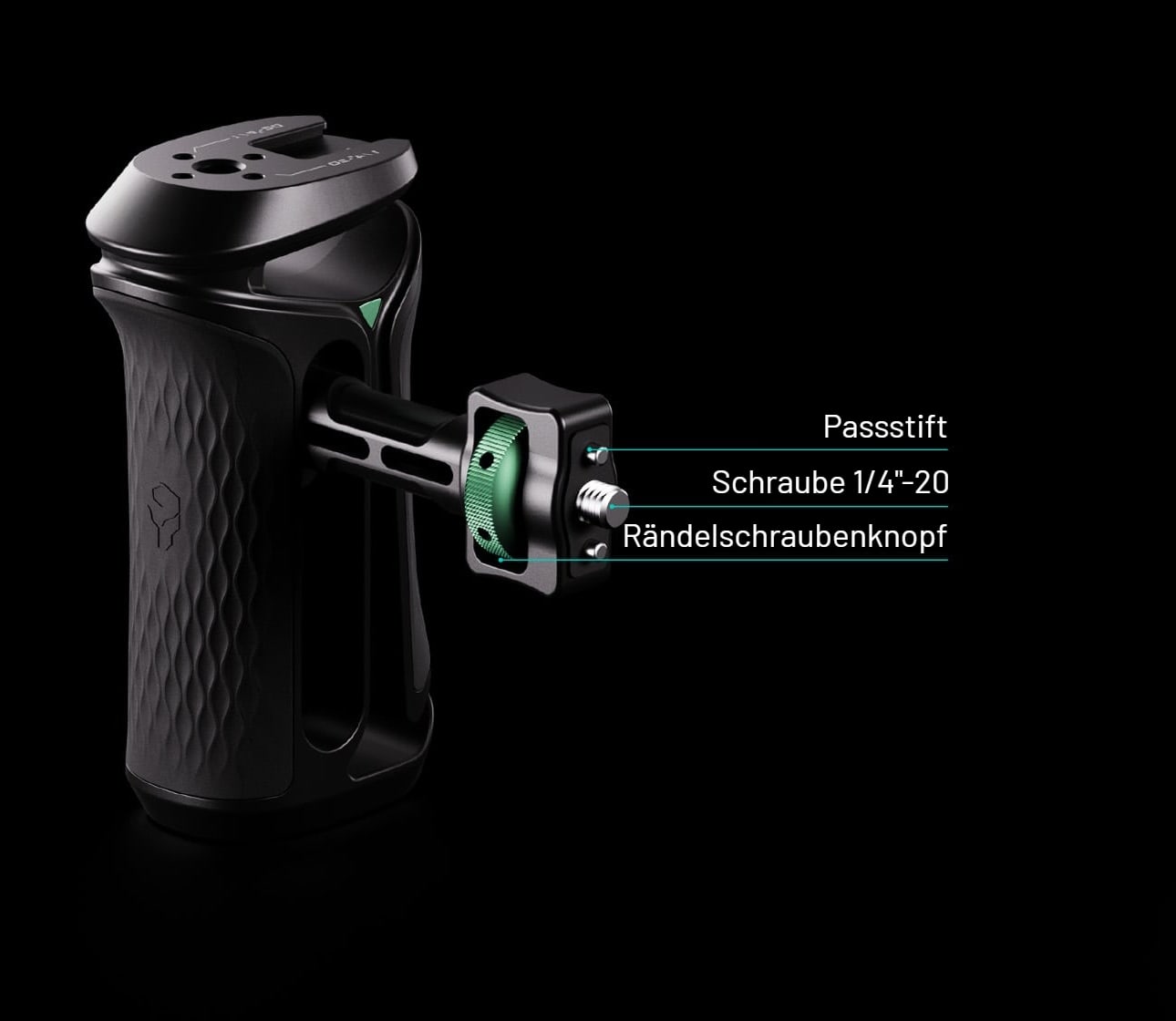 TA-XSH1-TG — 1/4"-20 mit Passstiften