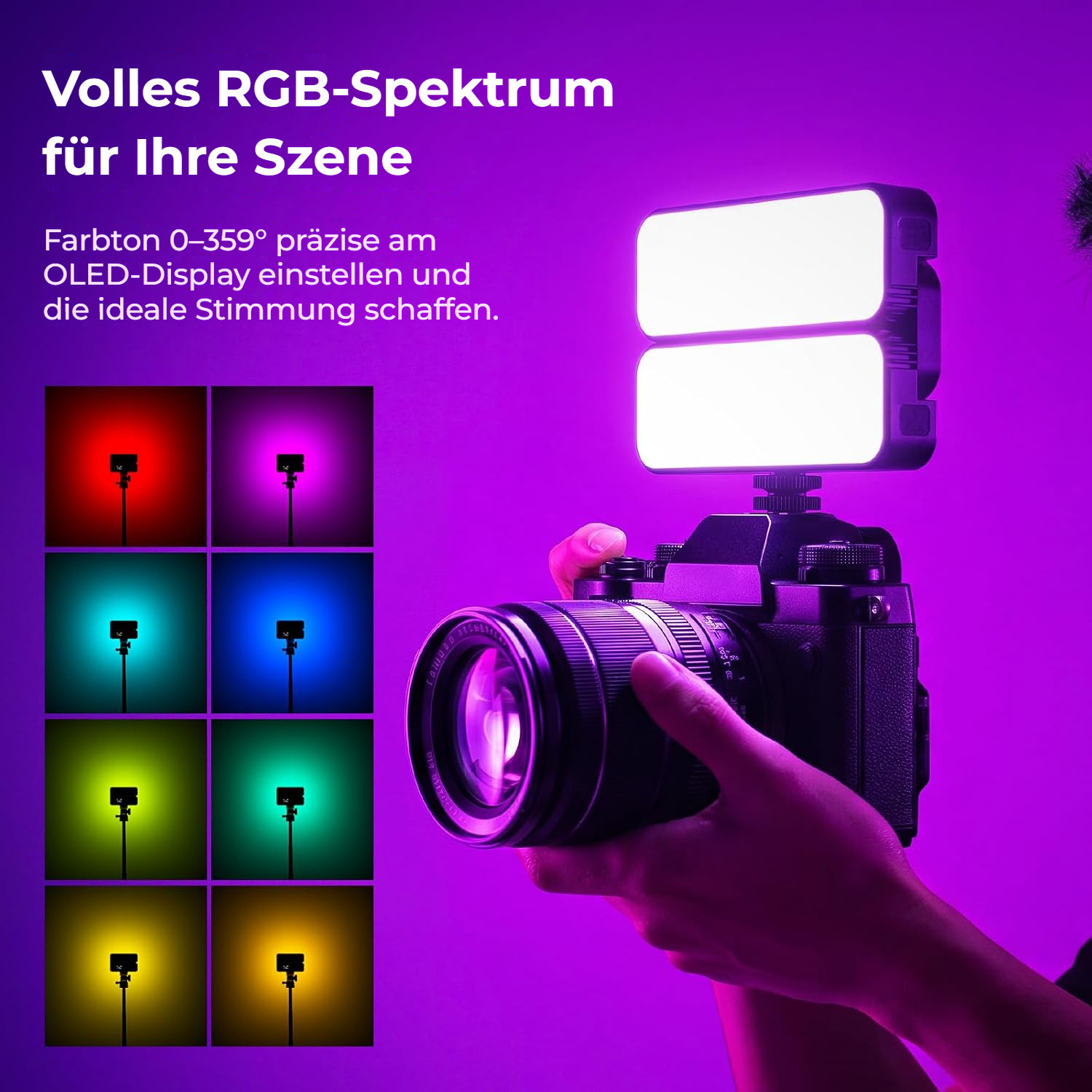 Ulanzi FOLD8 black – Plné spektrum RGB