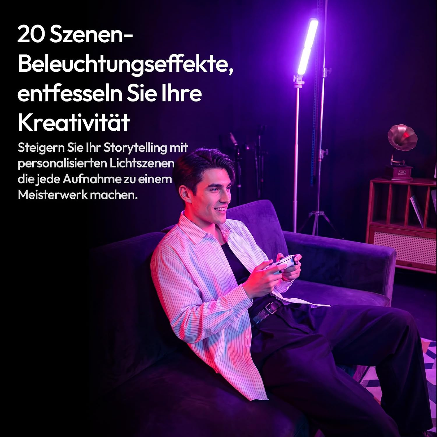 Ulanzi FOLD8 black – 20 světelných efektů