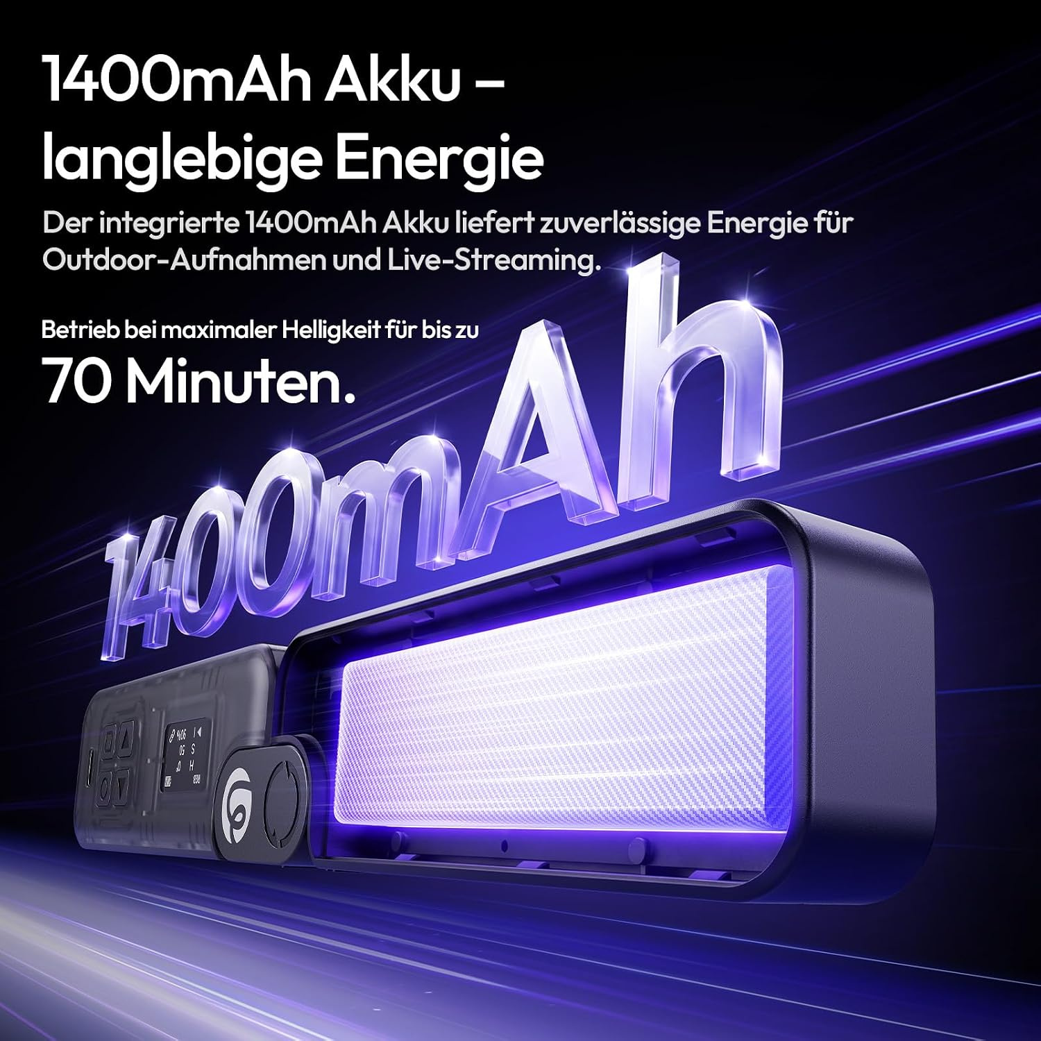 Ulanzi FOLD8 black – Akumulátor 1400 mAh