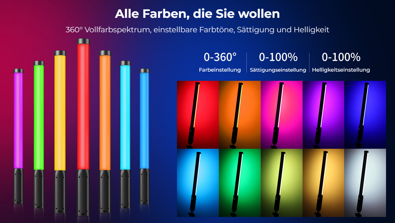 Ulanzi VL119 ruční RGB LED tyč – Všechny barvy, které chcete
