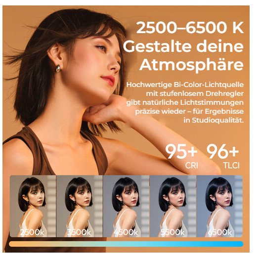 Ulanzi C60 Bi-Color LED světlo – Bi-color 2500–6500 K