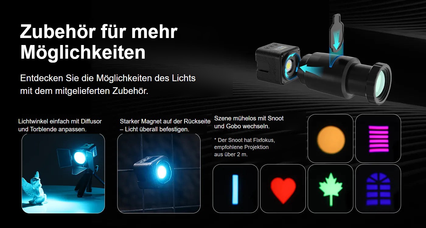 Ulanzi L3 RGB COB Fill Light – Příslušenství pro více možností
