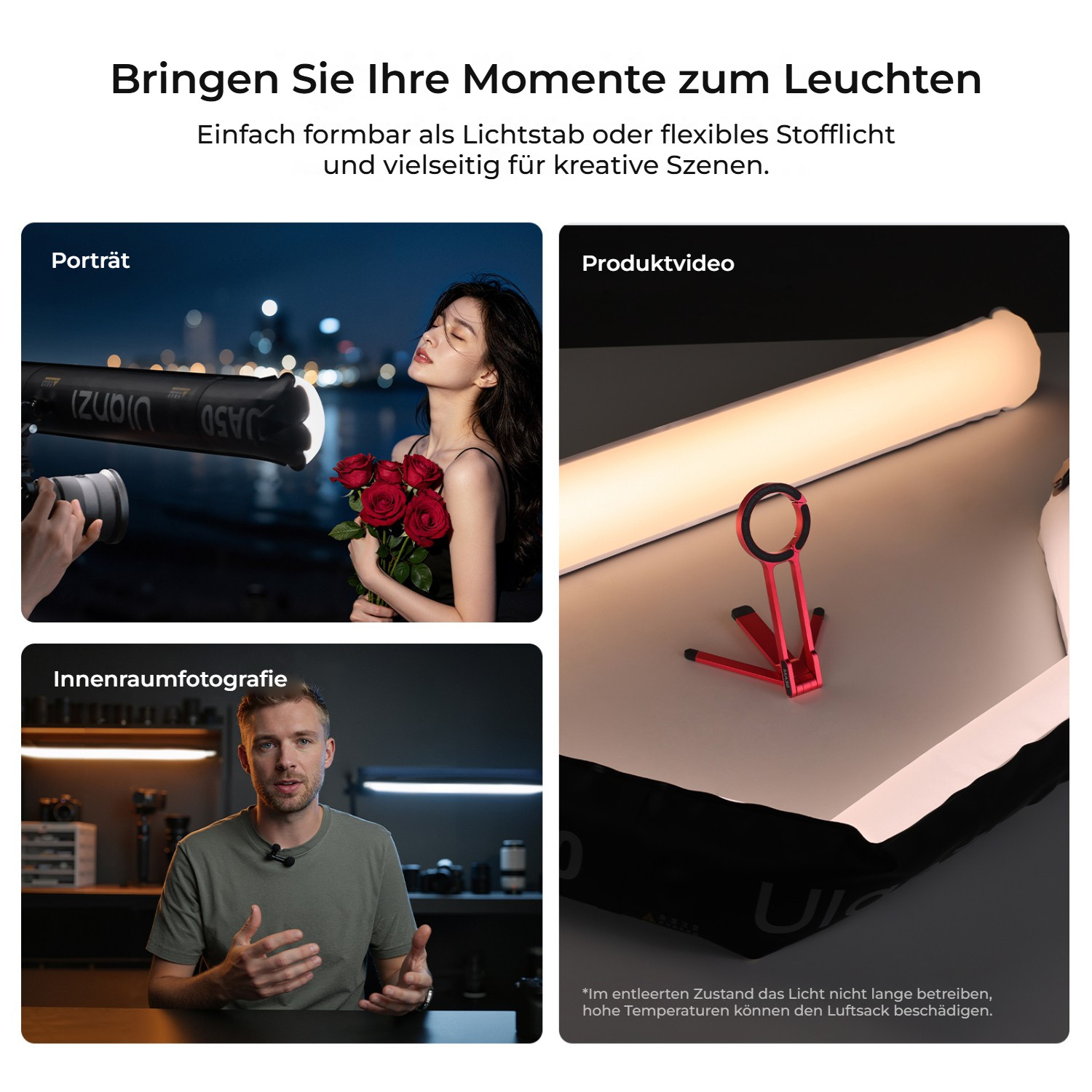 Ulanzi UA50 Air Tube Light – Světelná tyč nebo ohebné světlo