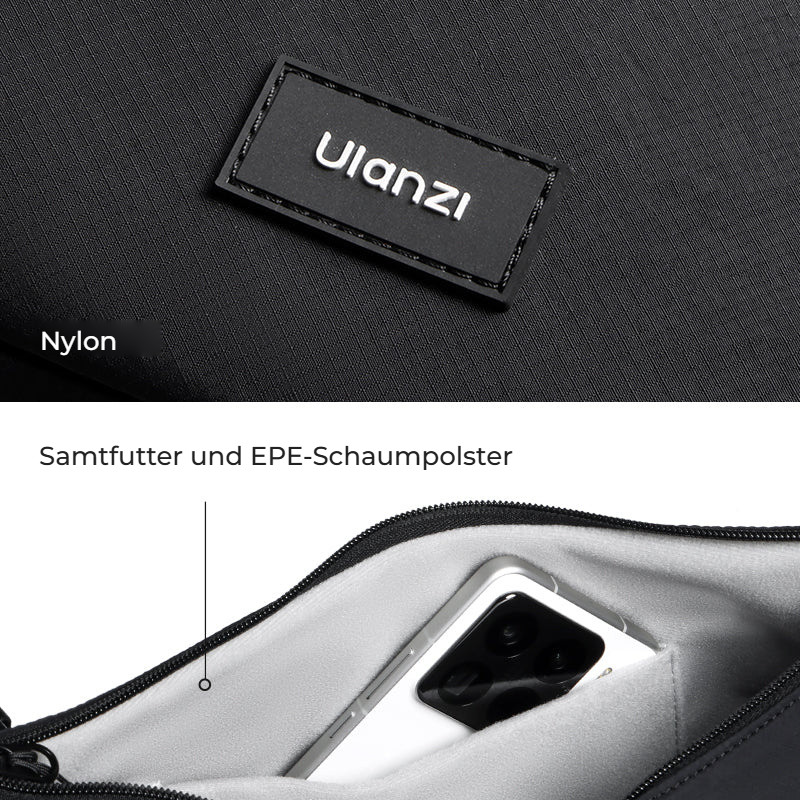 Ulanzi HMN1 taška přes rameno, černá – Odolný nylon a měkká podšívka