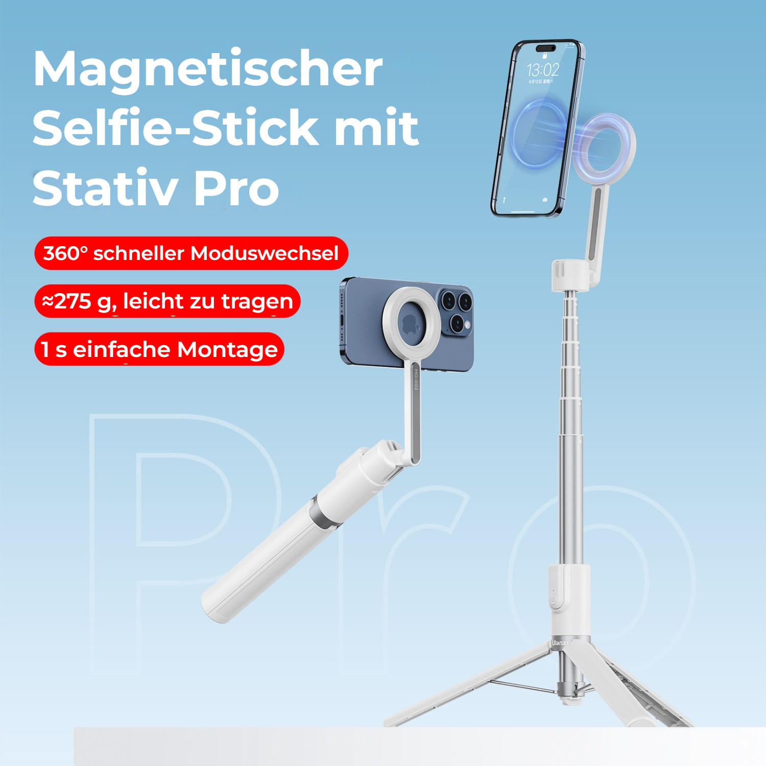 Ulanzi MG-003 Pro V3 bílý – Držák MagSafe otočný o 360°