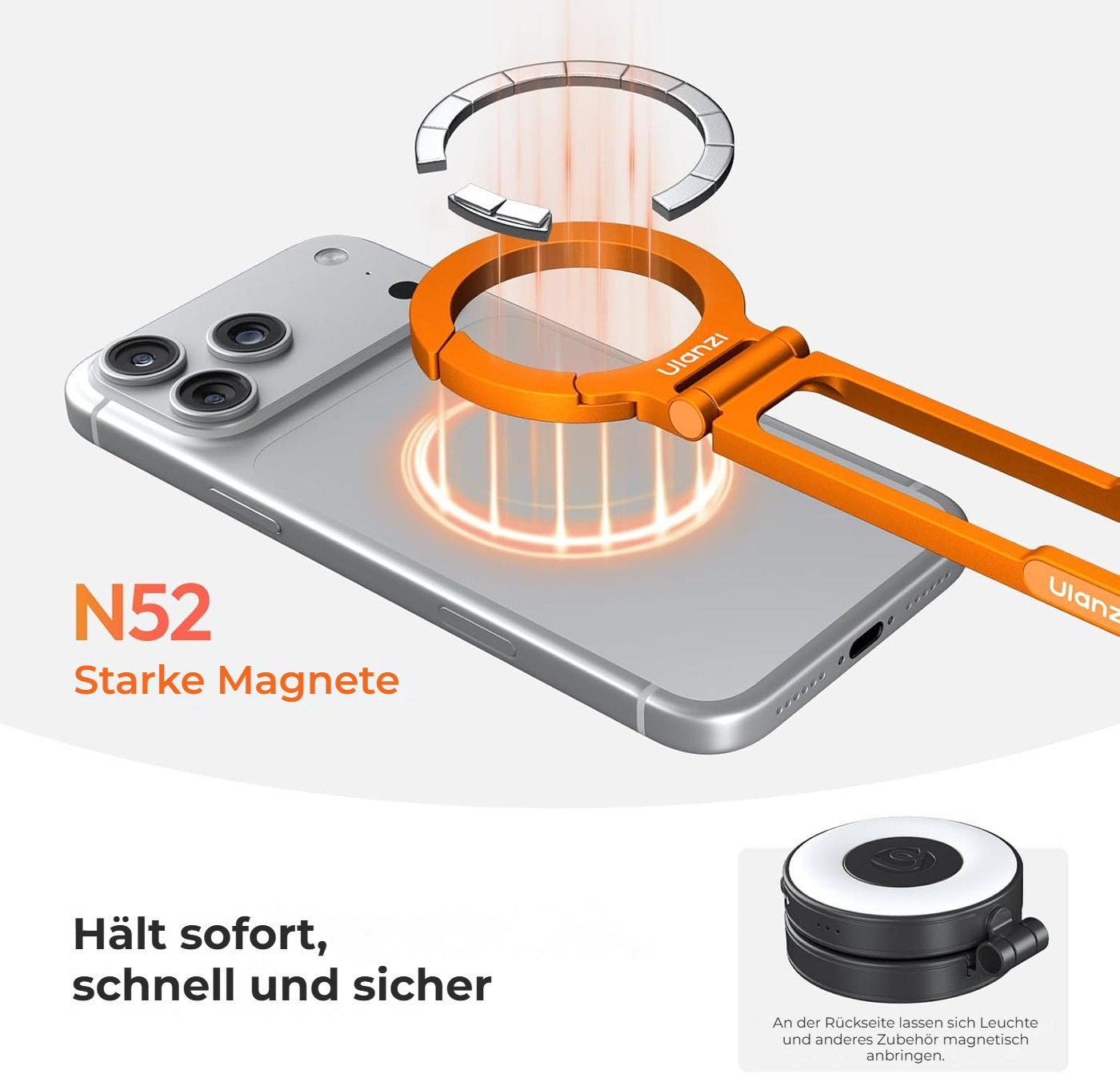 Ulanzi MA30S magnetický ministativ – Magnety N52 a MagSafe od 14 N