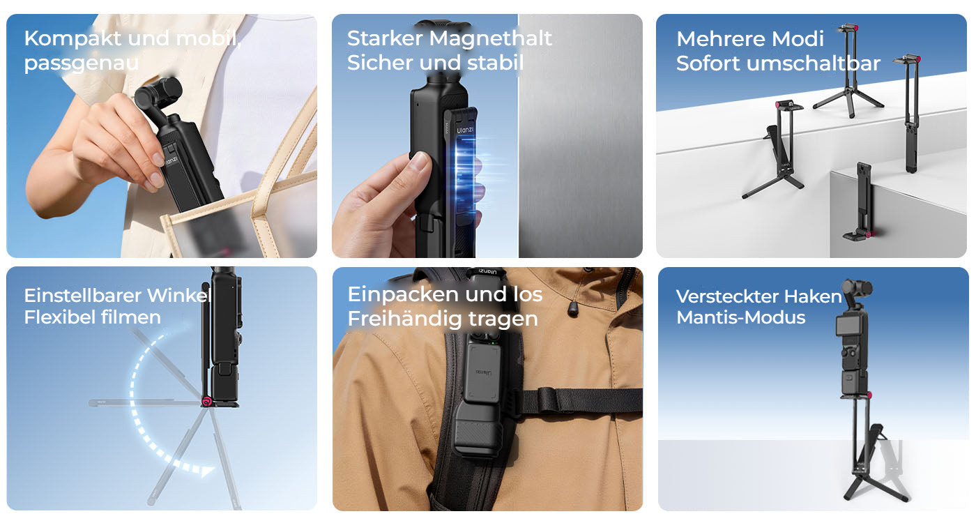 Ulanzi MA66 magnetický ministativ pro DJI Osmo Pocket 3 – Přehled hlavních vlastností