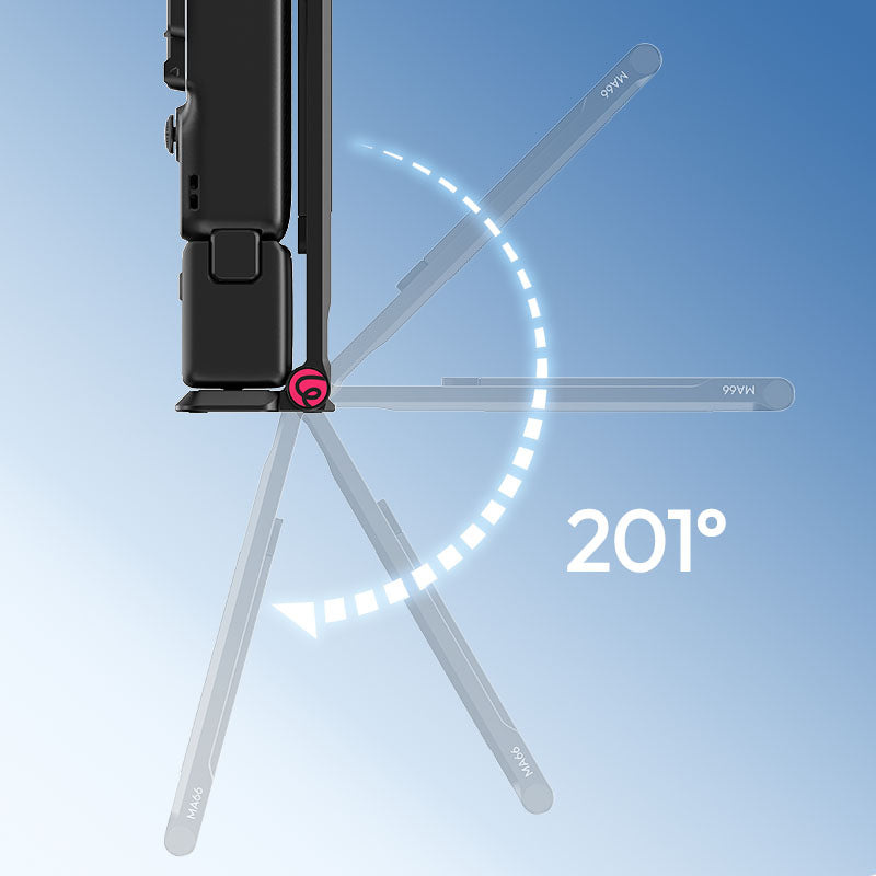Ulanzi MA66 magnetický ministativ pro DJI Osmo Pocket 3 – Úhel bez aretačních kroků