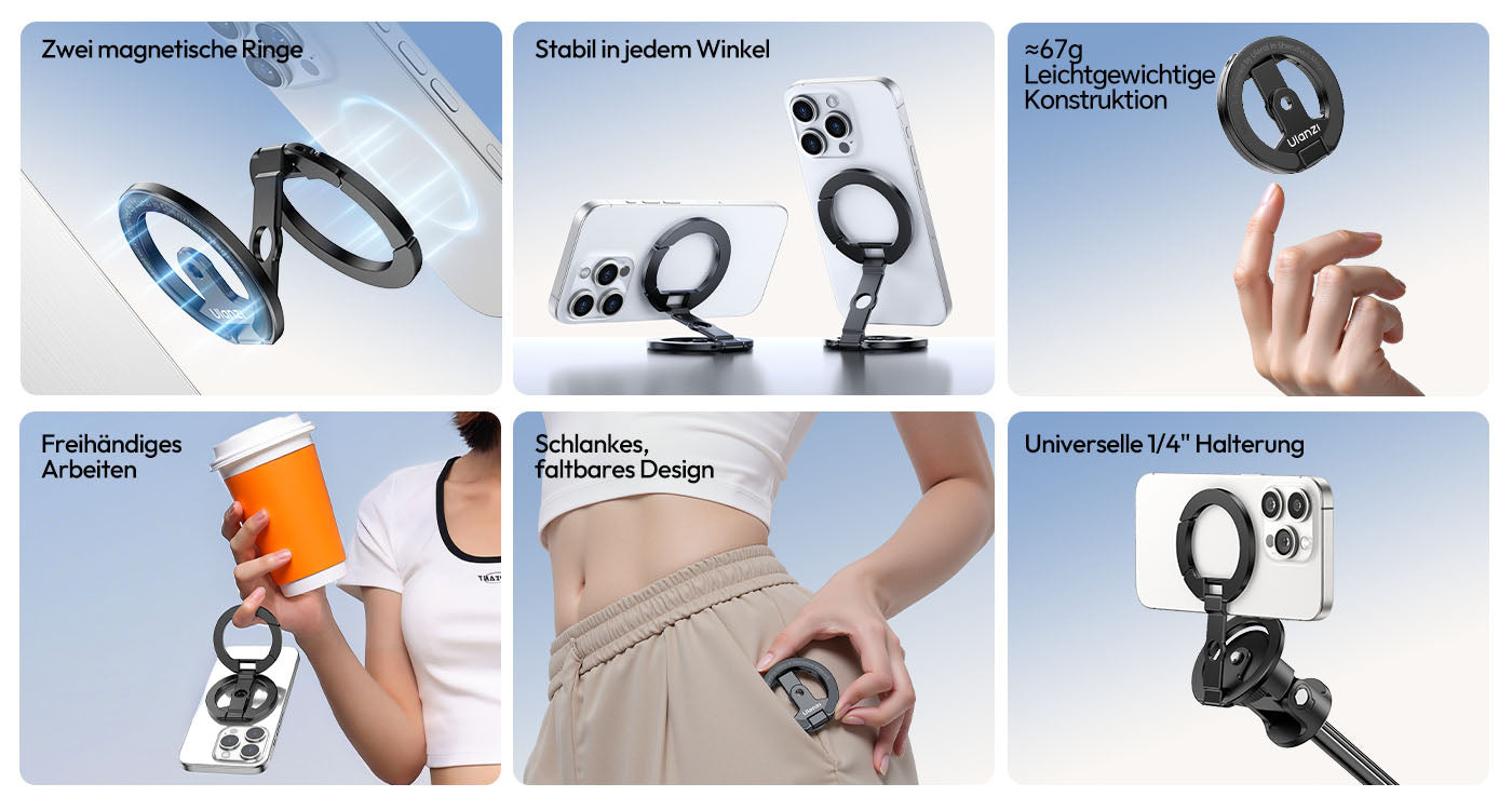Ulanzi MA02 MagLock Dual magnetický stojánek na telefon – Přehled hlavních vlastností