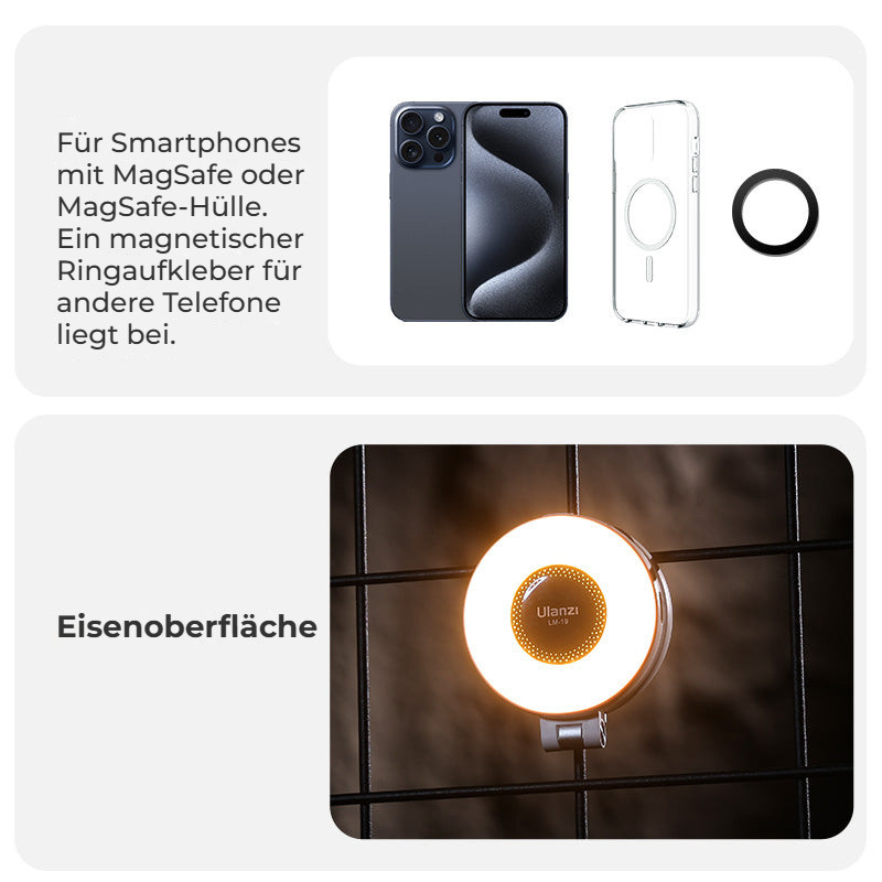 Ulanzi LM19 MagSafe světlo černé – MagSafe i pro ostatní telefony