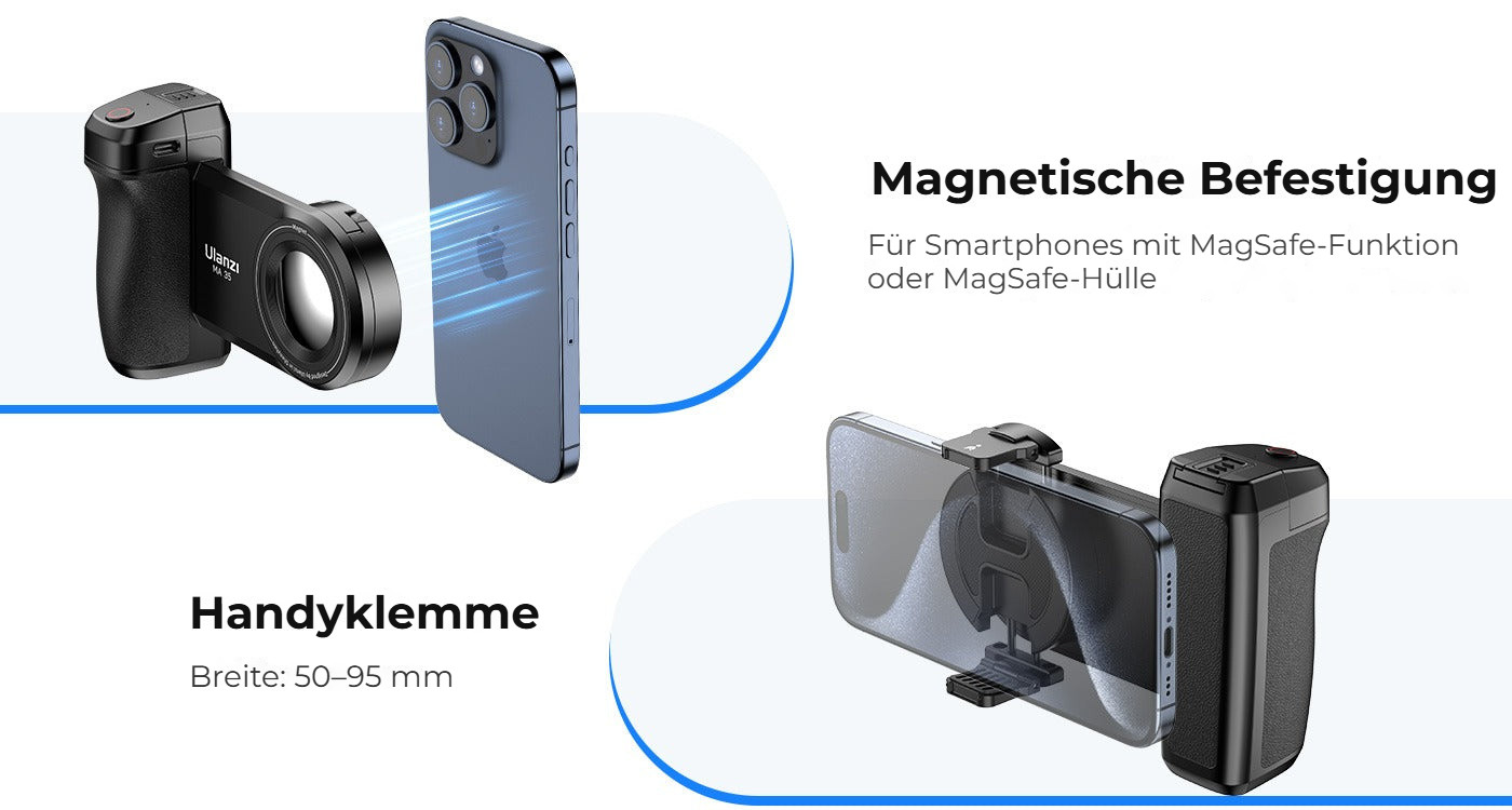 Ulanzi MA35 MagSafe rukojeť pro telefon – Magnet MagSafe nebo svorka