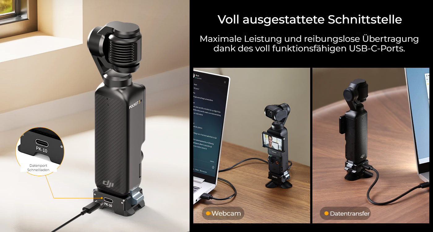 Ulanzi PK-10 pro DJI Osmo Pocket 3 – Plnohodnotné rozhraní USB-C