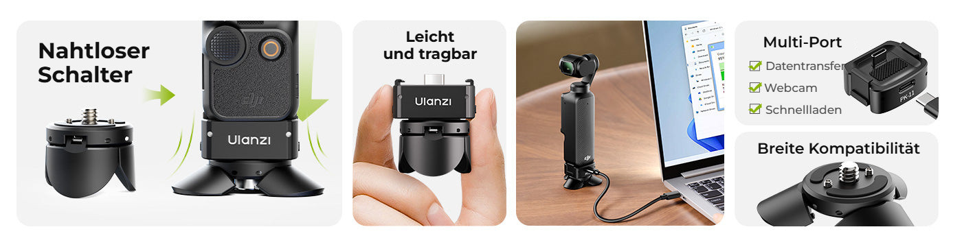 Ulanzi Pocket 3 Mini Tripod Kit PK-08 + PK-11 – Přehled hlavních výhod