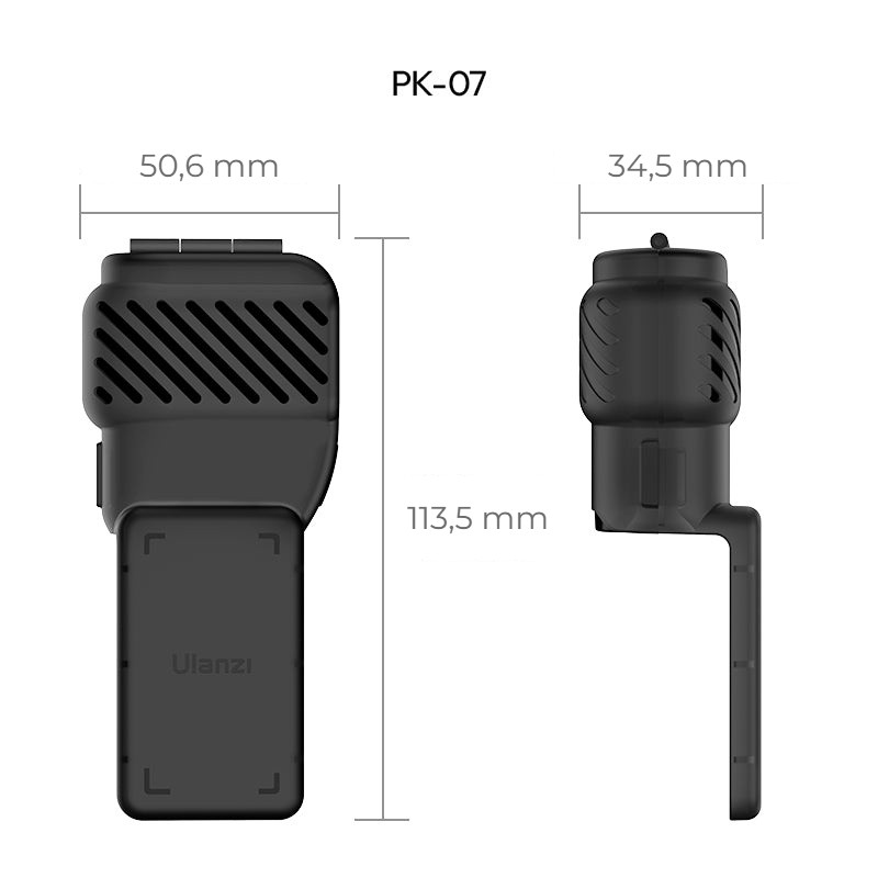 Ulanzi PK-07 ochrana gimbalu a displeje pro DJI Osmo Pocket 3 – Rozměry krytu PK-07