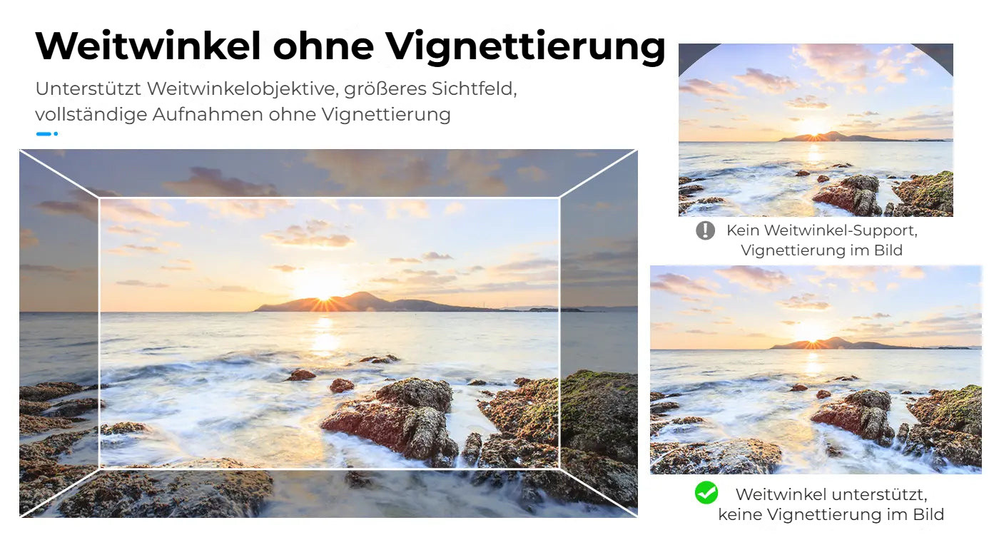 Ulanzi RT02 teleprompter pro tablety a smartphony – Širokoúhlé objektivy bez vinětace