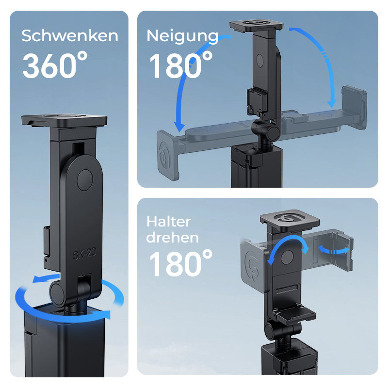 Ulanzi SK-20 Travel Phone Holder – Otáčení o 360° a flexibilní naklonění