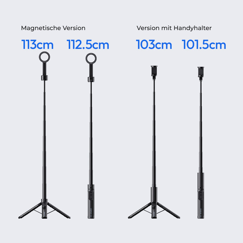 Ulanzi SK26 Portable Selfie Stick Tripod – Výška verzí