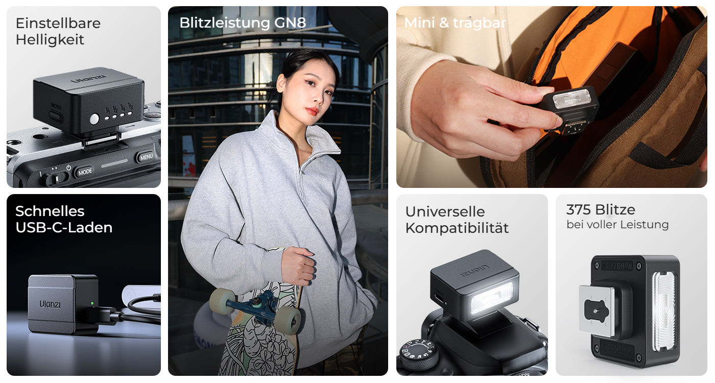 Ulanzi SL02 Spark Lite Camera Flash Light – Vše podstatné na jednom obrázku