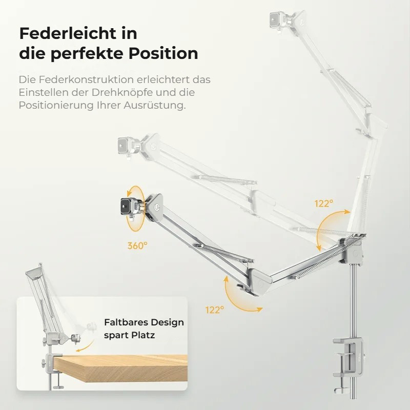 Ulanzi TH04 Overhead Camera Mount – Pružinové nastavení polohy