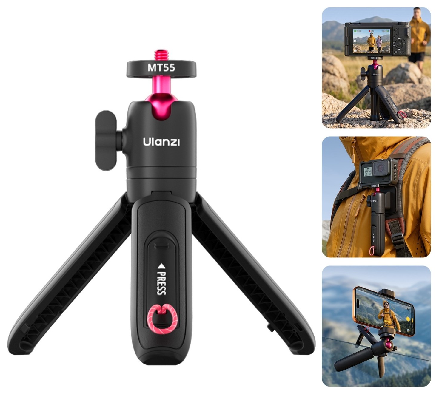 Ulanzi MT55 SnapGo ministativ a selfie tyč s uchycením 1/4″