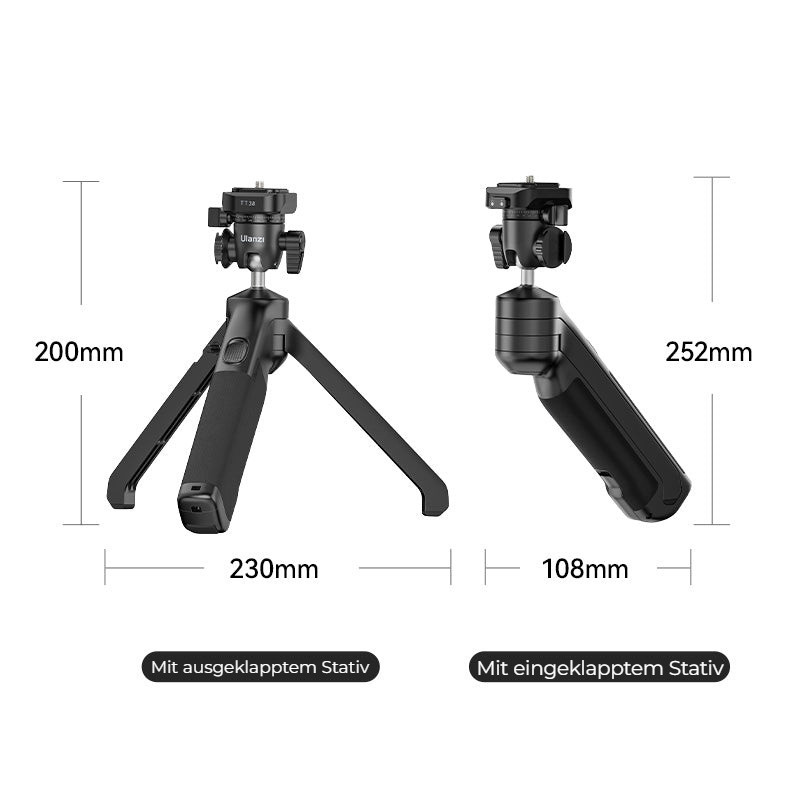 Ulanzi TT38 ClickOpen Tabletop Tripod – Rozměry a hmotnost
