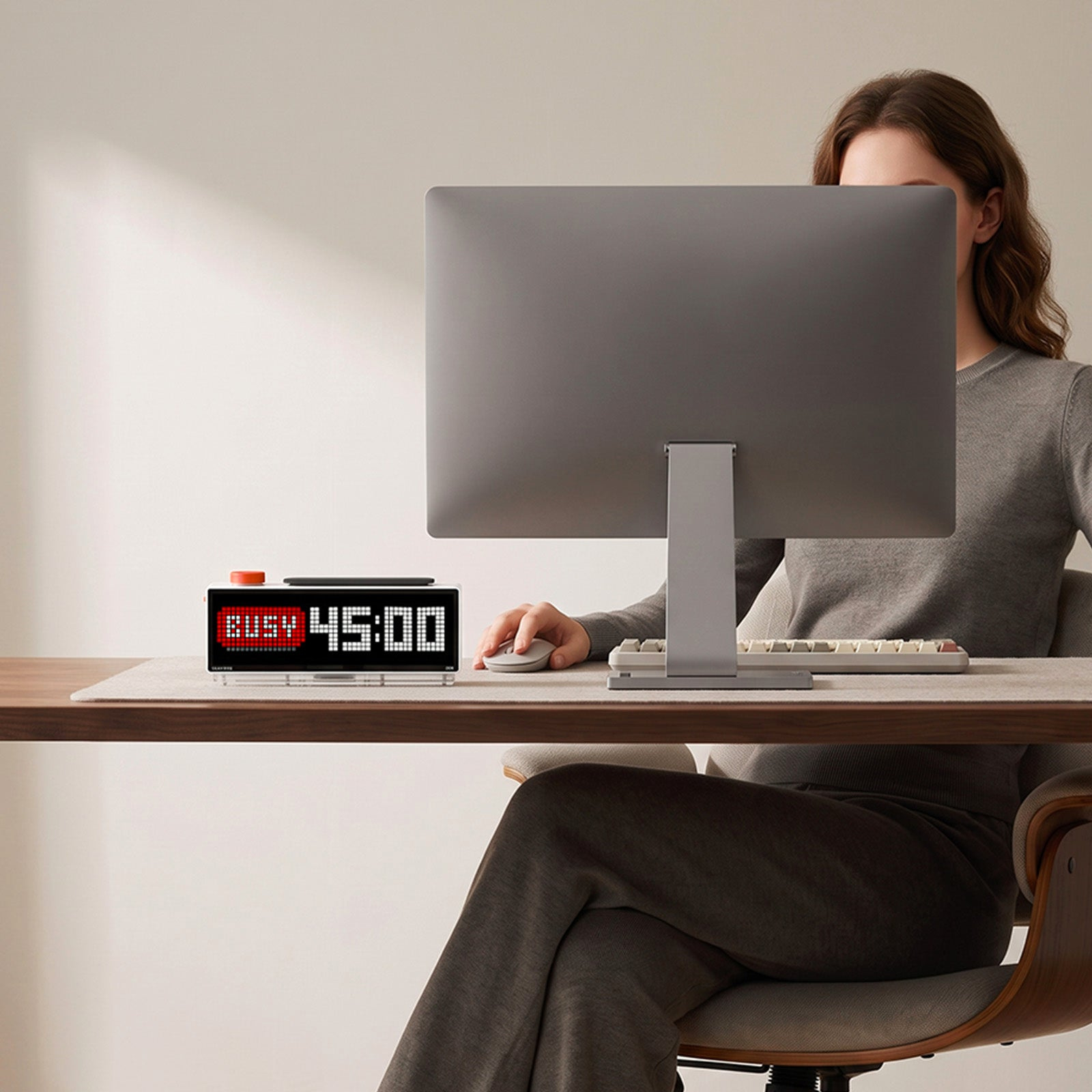 Ulanzi TC002 Pixbar Smart Pixel Clock II – Režim BUSY jedním stiskem