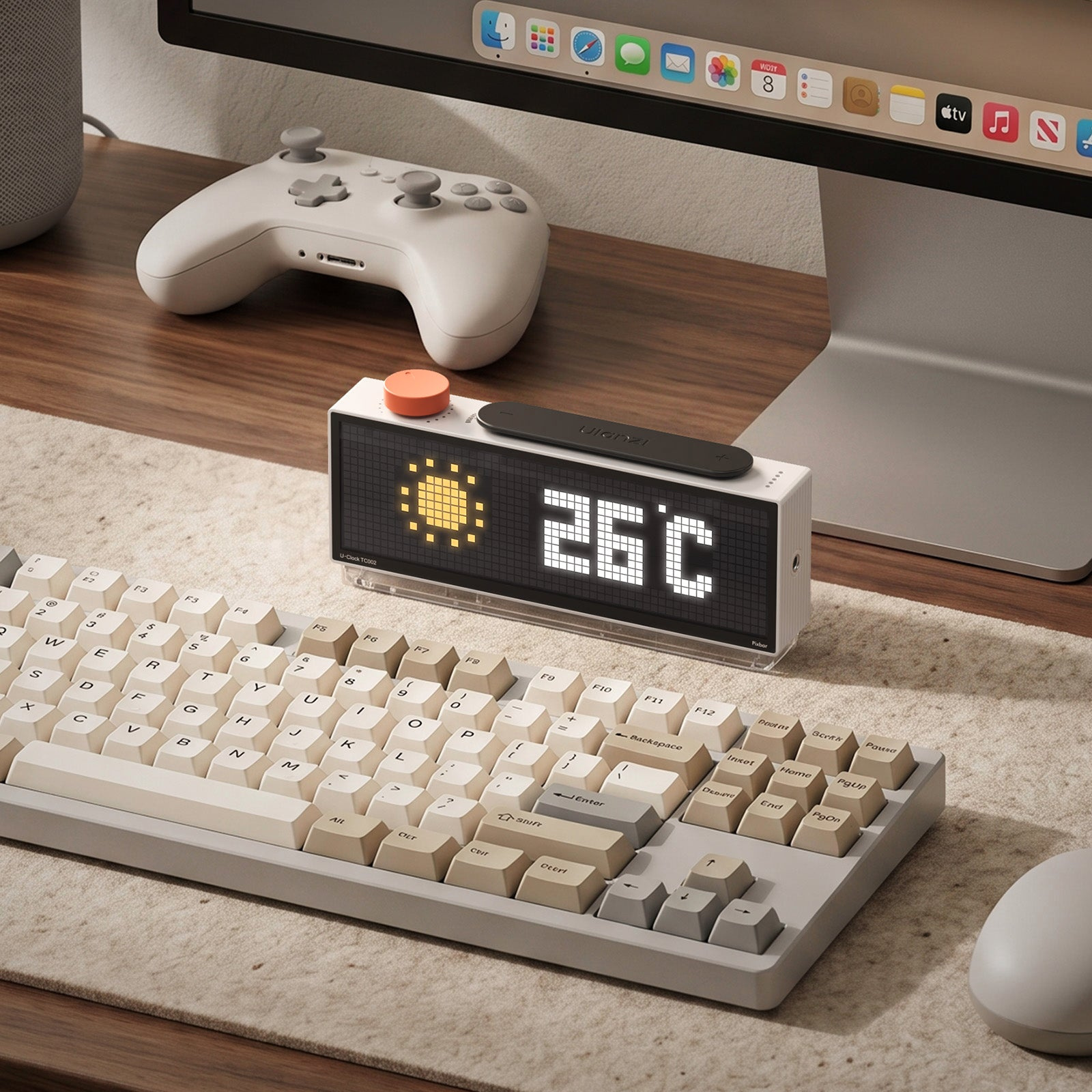 Ulanzi TC002 Pixbar Smart Pixel Clock II – Počasí a čas na první pohled