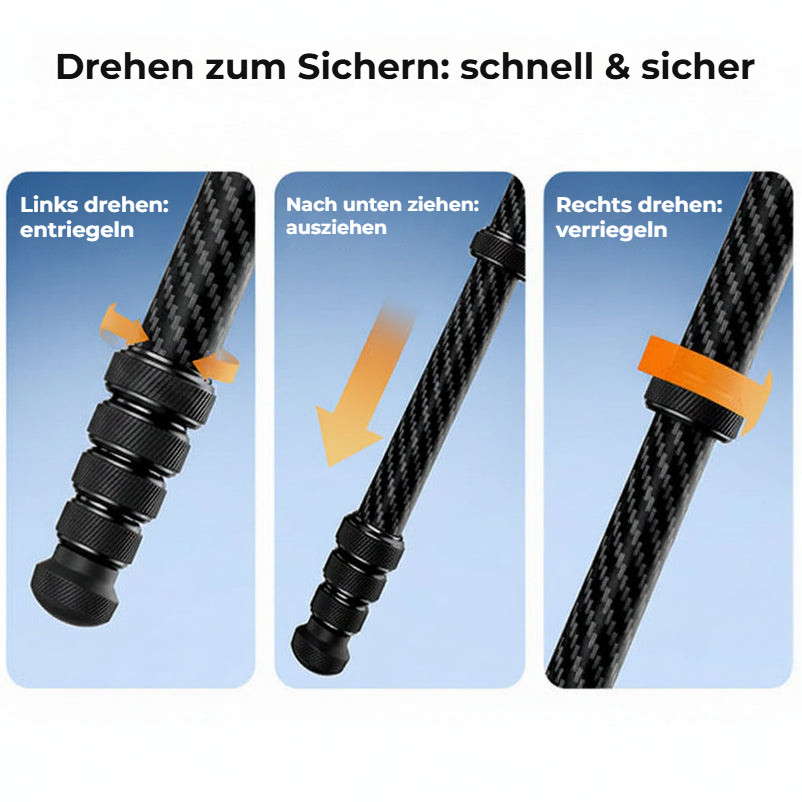 Ulanzi TZ01 Versatile 2-in-1 Carbon Fiber Tripod – Otočné zámky nohou