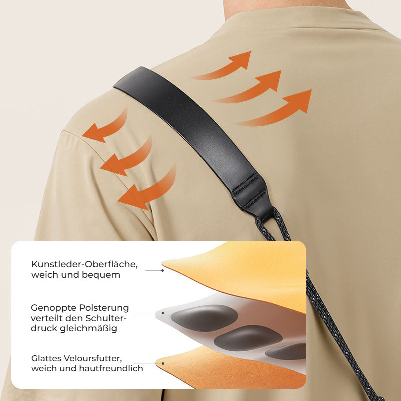 Ulanzi CSS2 U-Snap Camera Shoulder Strap Twilight Orange – Měkký povrch na rameni